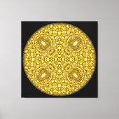 "Altes Gold" Mandala Leinwanddruck (Vorderseite)