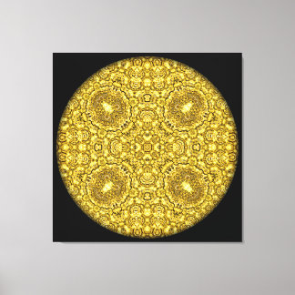"Altes Gold" Mandala Leinwanddruck