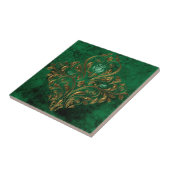 Altes Gold Smaragd Fliese (Seite)