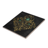 Altes Gold Smaragd Fliese (Seite)