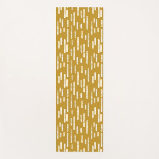 Altes Gold- und Weißrundenmuster Yogamatte (Vorderseite)