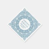 Altes Griechenland Geburtstagspartei in Blau Serviette (Ecke)