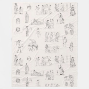 Altes Griechenland Klassisches griechisches Geschi Fleecedecke