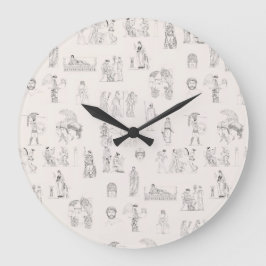 Altes Griechenland Klassisches griechisches Geschi Große Wanduhr