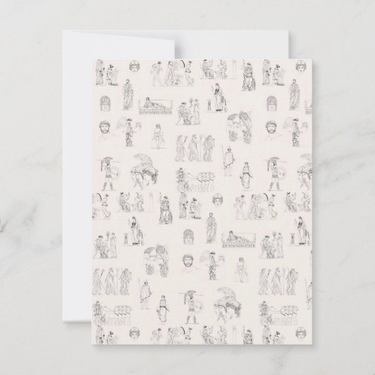 Altes Griechenland Klassisches griechisches Geschi Mitteilungskarte (Rückseite)