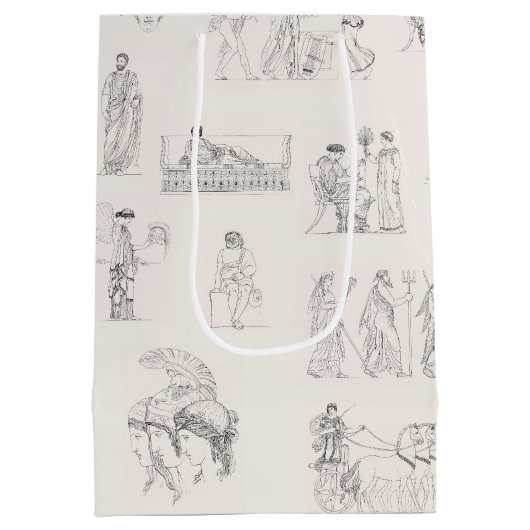 Altes Griechenland Klassisches griechisches Geschi Mittlere Geschenktüte (Rückseite)