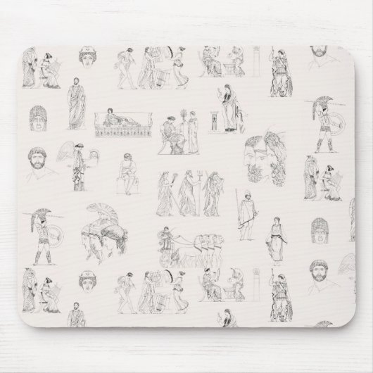 Altes Griechenland Klassisches griechisches Geschi Mousepad (Vorne)