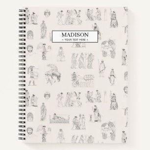 Altes Griechenland Klassisches griechisches Geschi Notizblock