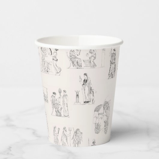 Altes Griechenland Klassisches griechisches Geschi Pappbecher (Links)