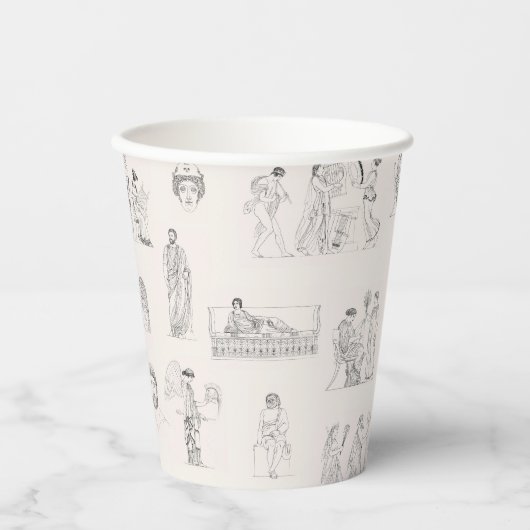 Altes Griechenland Klassisches griechisches Geschi Pappbecher (Vorderseite)