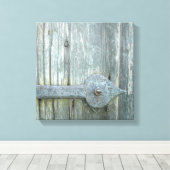 Altes Grist Mill Door Latch Leinwanddruck (Insitu (Holzboden))