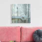 Altes Grist Mill Door Latch Leinwanddruck (Insitu (Wohnzimmer))