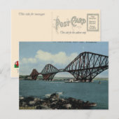 Altes Großbritannien, Edinburgh, Forth Bridge Postkarte (Vorne/Hinten)