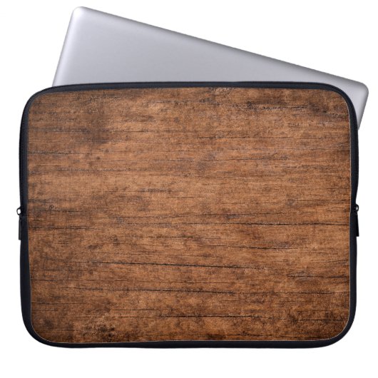 Altes grunge dunkeltextiler Holzboden, Die su Laptopschutzhülle (Vorderseite)