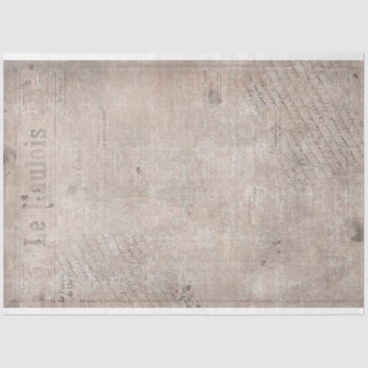 Altes grungy Vintage Zeitung Pink Tissue Paper Seidenpapier (Vorderseite)