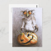 Altes Halloween Dracula Schüssel Postkarte (Vorne/Hinten)