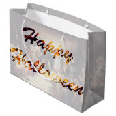 Altes Halloween Große Geschenktüte (Rückseite Schrägansicht)