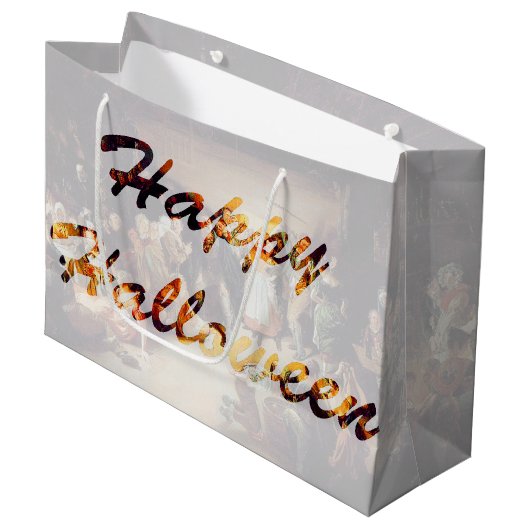 Altes Halloween Große Geschenktüte (Vorderseite Schrägansicht)