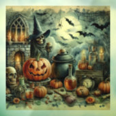 Altes Halloween-Kunstfenster Fensteraufkleber (Blatt 3)