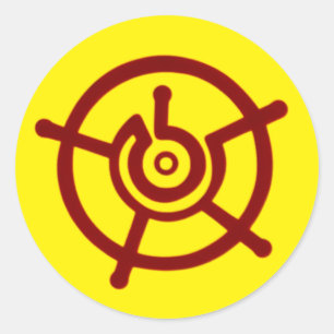 Altes Halo-Symbol Runder Aufkleber