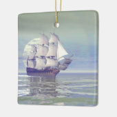 Altes Handelsschiff - 3D rendern Keramikornament (Links)
