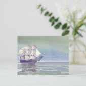 Altes Handelsschiff - 3D rendern Postkarte (Stehend Vorderseite)