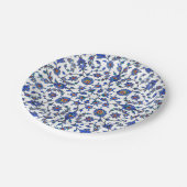 Altes handgemachtes blaues türkisches pappteller (Schrägansicht)