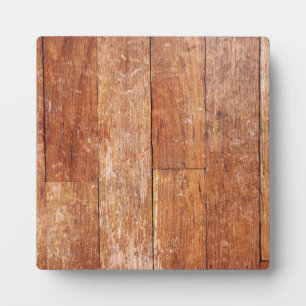 Altes Hardwood Look Plaque Fotoplatte