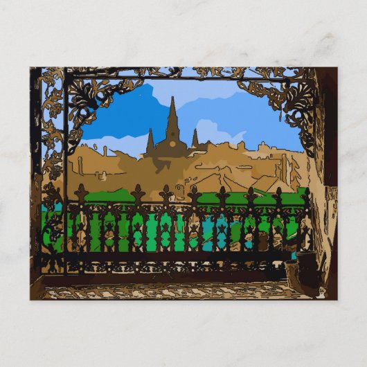 Altes Haus Balkon New Orleans Postkarte (Vorderseite)