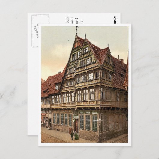 Altes Haus, Hildesheim, Hannover, Deutschland prac Postkarte (Vorne/Hinten)