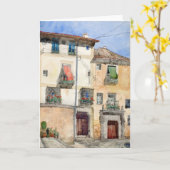 Altes Haus in Segovia, Spanien | Cass Gilbert Karte (Gelbe Blume)