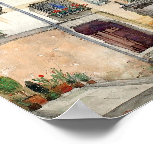 Altes Haus in Segovia, Spanien | Cass Gilbert Poster (Ecke)