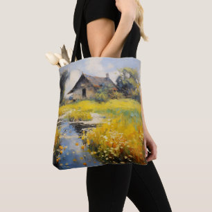 Altes Haus Landimpressionismus Tasche