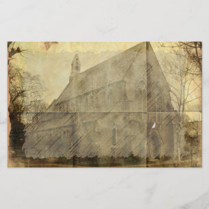 Altes Haus Vintag Stationierung Briefpapier