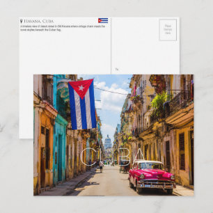 Altes Havanna, Kuba Reise-Postkarte Postkarte