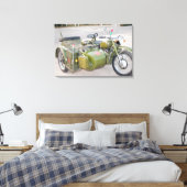Altes Heeresmotorrad 750B-2 mit Beiwagen Leinwanddruck (Insitu (Schlafzimmer))