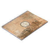 Altes heftiges Vintages Zeitungs-Monogramm Notizblock (Linke Seite)