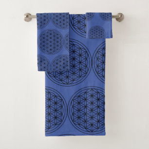 Altes heiliges Geometrie-Tuch-Set Badhandtuch Set