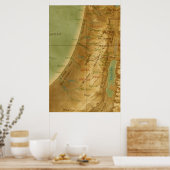 Altes Heiliges Land Karte Poster (Küche)