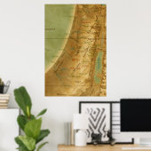 Altes Heiliges Land Karte Poster (Heimbüro)