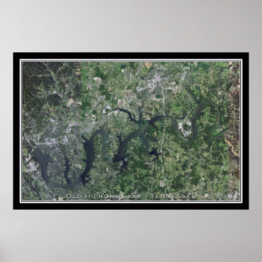 Altes Hickory Lake Tennessee Satelliten-Poster Kar Poster (Vorne)