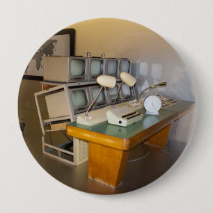 altes historisches Fernsehstudio Button