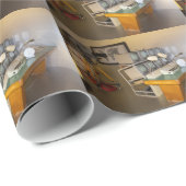altes historisches Fernsehstudio Geschenkpapier (Rolleneckpunkt)