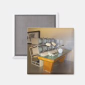 altes historisches Fernsehstudio Magnet (Vorderseite/Rückseite)