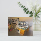 altes historisches Fernsehstudio Postkarte (Stehend Vorderseite)