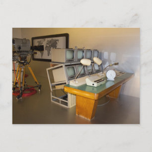 altes historisches Fernsehstudio Postkarte