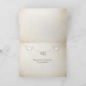 Altes Hochzeitalbum mit Gänseblümchen Karte (Innenseite)