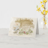 Altes Hochzeitbuch und Zeitschriften Karte (Gelbe Blume)