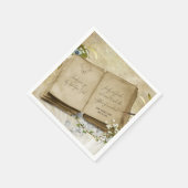 Altes Hochzeitsbuch zum 70. Jubiläum Party Serviette (Ecke)