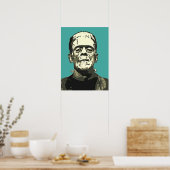 Altes Hollywood Monster Comic Filter Art Poster (Küche)